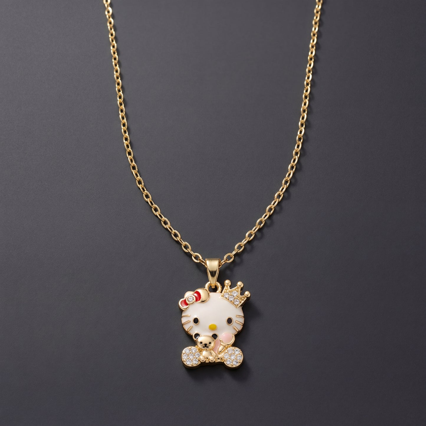 Hello Kitty çelik Kolye 45 cm