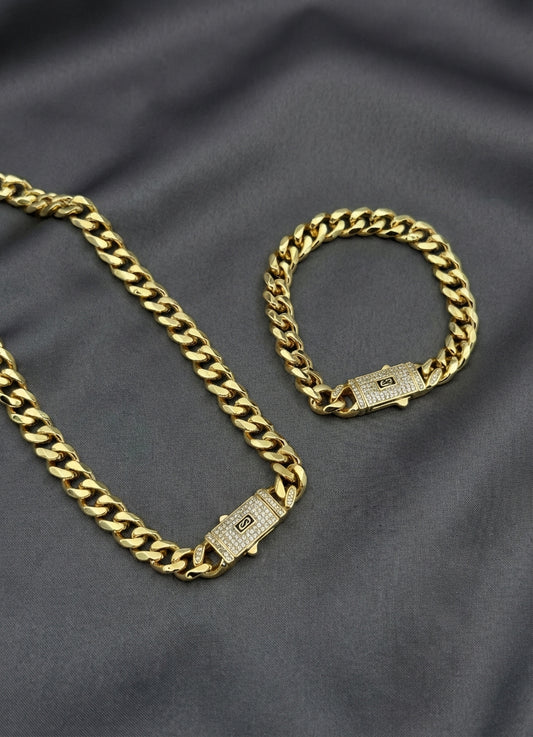 14k Gold Gurmet Kolye Bileklik Seti