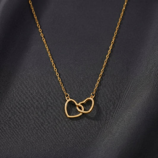 Aşk Düğümü Gold Kalp Kolye 45 Cm